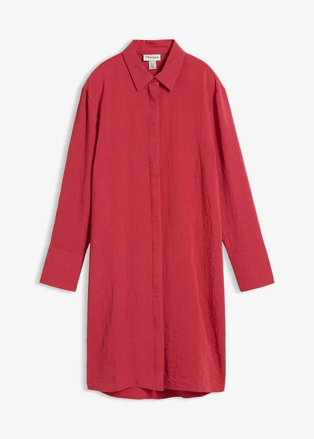 Blusa larga de mezcla de viscosa suave