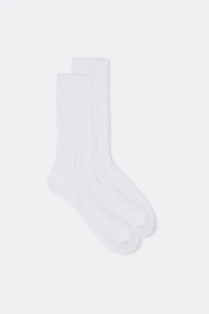 Intimissimi Calcetines de caña baja de rizo de algodón Hombre Azul Tamaño TALLA ÚNICA