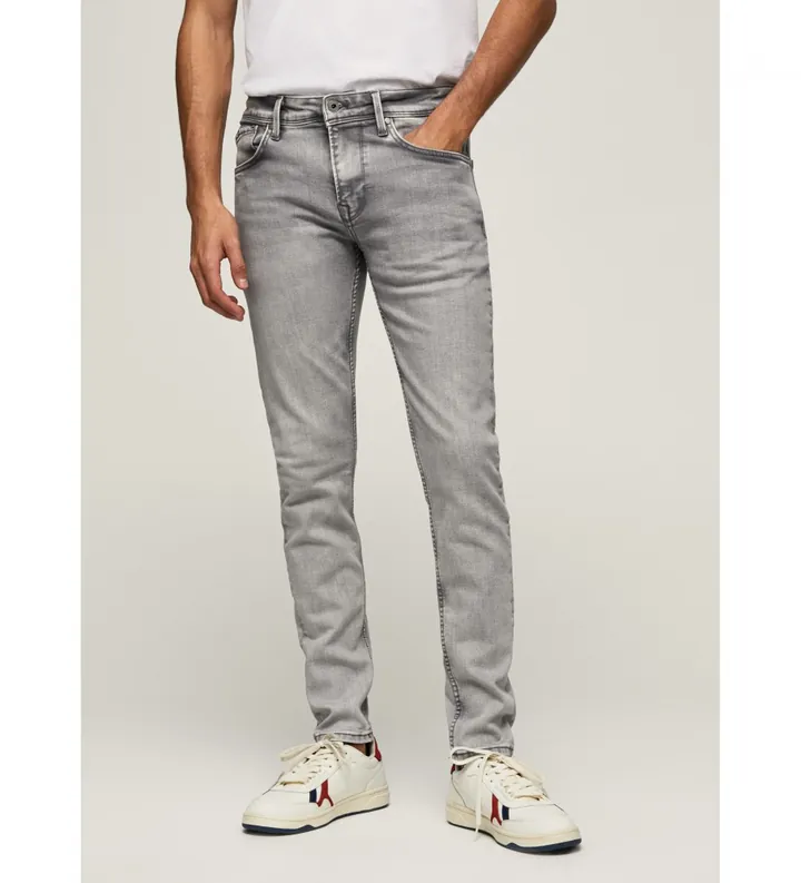 Pepe Jeans para hombre. PM206321WR2 Jeans Finsbury Low Waist gris (28/32), Casual, Algodón, Denim