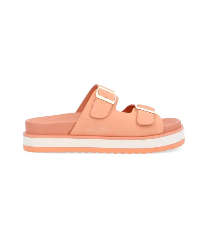 NO NAME para mujer. ONLRVS0 Chanclas de piel Sun slap naranja salmón (36), 3 a 5cm, Hebilla, Casual