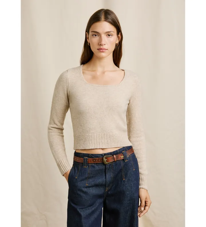 Pepe Jeans para mujer. PL7000066 Jersye Eugenia beige (L), Casual, Viscosa