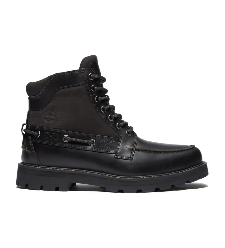 Timberland para hombre. TB0A697HW021 Botines de Piel Britton Road negro (40), Plano, Cordones, Casual