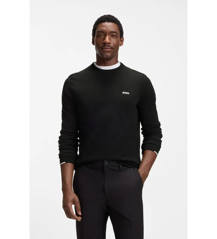 BOSS para hombre. 50556145 Jersey Ever negro (L), Casual, Algodón