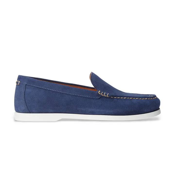 Polo Ralph Lauren para hombre. 803932196002 Mocasines de Piel Merton azul (40), Plano, Ninguno, Casual, Clásico