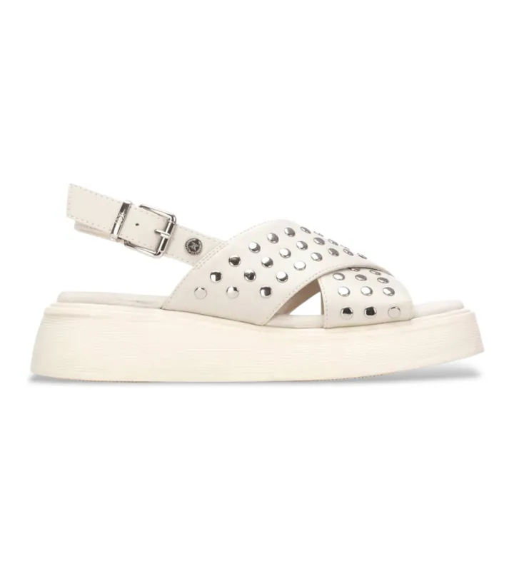 Xti para mujer. 14523902-HIELO Sandalias 145239 blanco roto (36), Plano, Hebilla, Casual