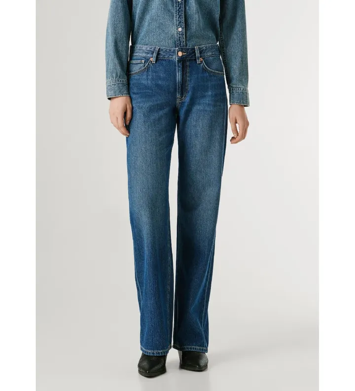Pepe Jeans para mujer. PL20490264F2 Jeans Loose St azul (24/32), Casual, Algodón, Denim