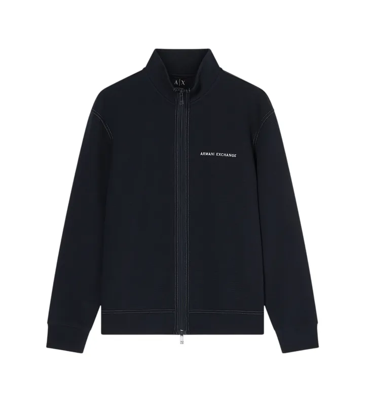 A|X Armani Exchange para hombre. XM002327AF21870UB101 Sudadera Mock neck Deep marino (L), Casual, Poliéster
