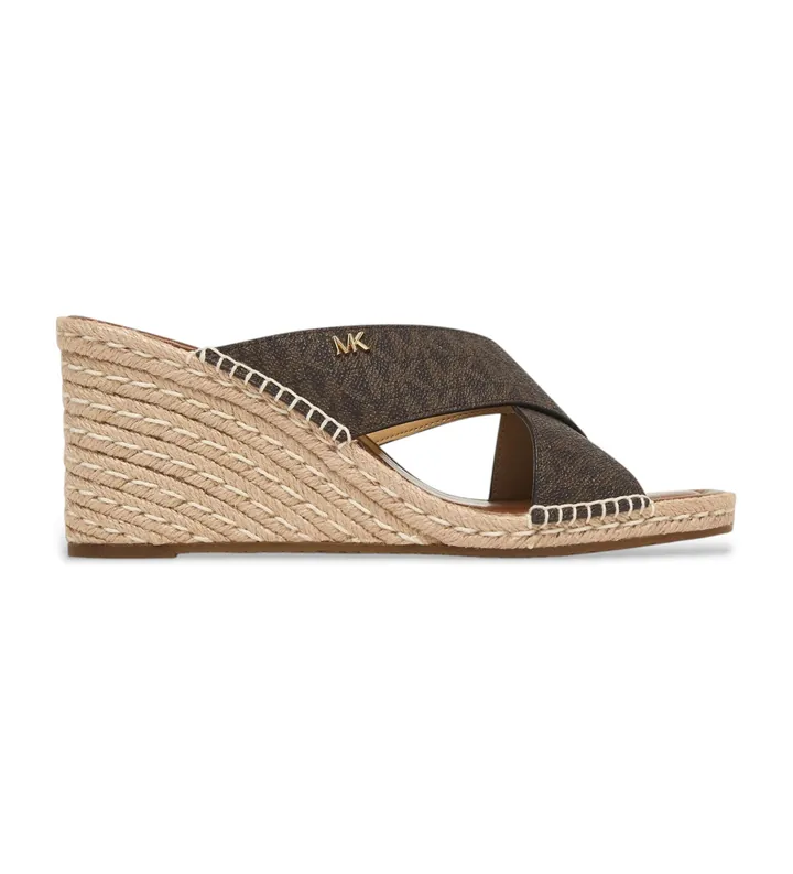 Michael Kors para mujer. 40R6KZMS1B Sandalias Kenzie marrón (37), 3 a 5cm, Ninguno, Casual