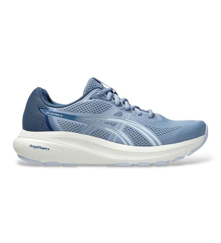 Asics para mujer. 1012C013 Zapatillas GEL-Contend 10 azul (37.5), Tela, Plano, Cordones, Casual, Deportivo, Running