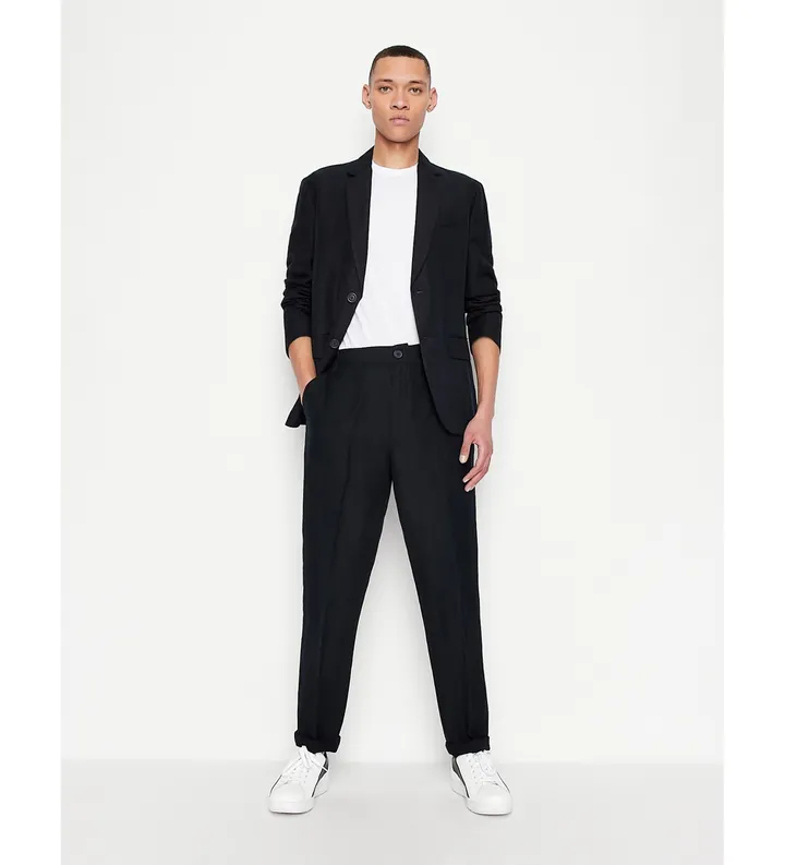 A|X Armani Exchange para hombre. 8NZP15ZNFNZ1583 Pantalón Lino marino (34), Casual