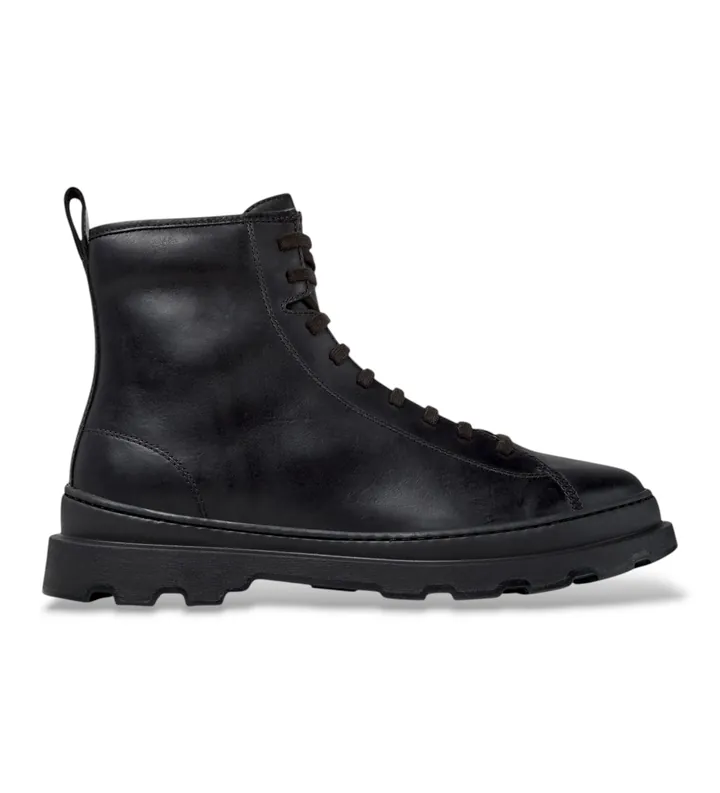 Camper para hombre. K300533-001 Botines de piel Brutus+ negro (39), Plano, Ninguno, Casual