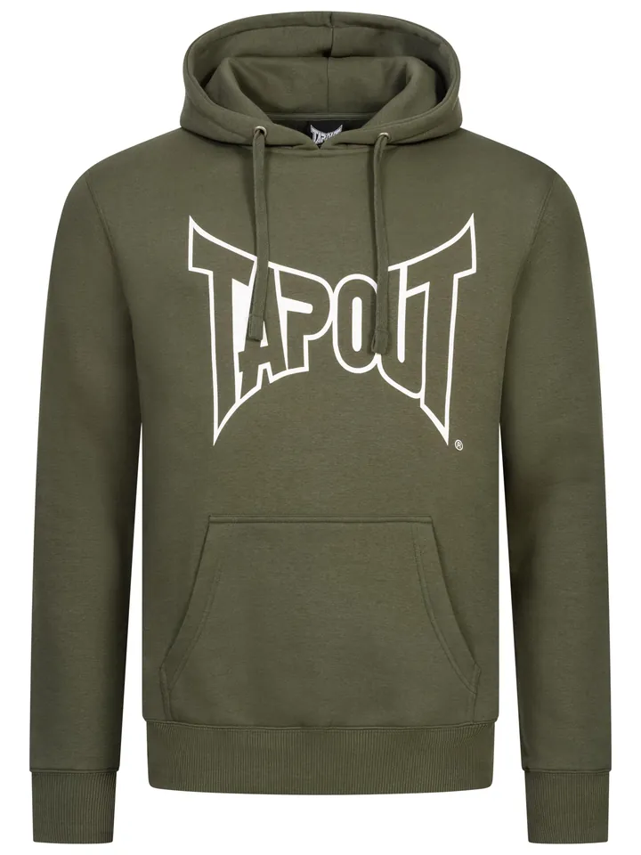 Tapout Sudadera  oliva / blanco
