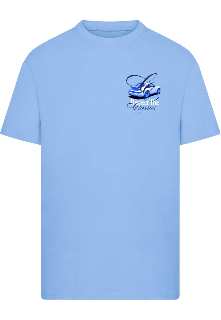 Mister Tee Camiseta 'Runs Better Than Your Playlist'  azul / azul oscuro / blanco