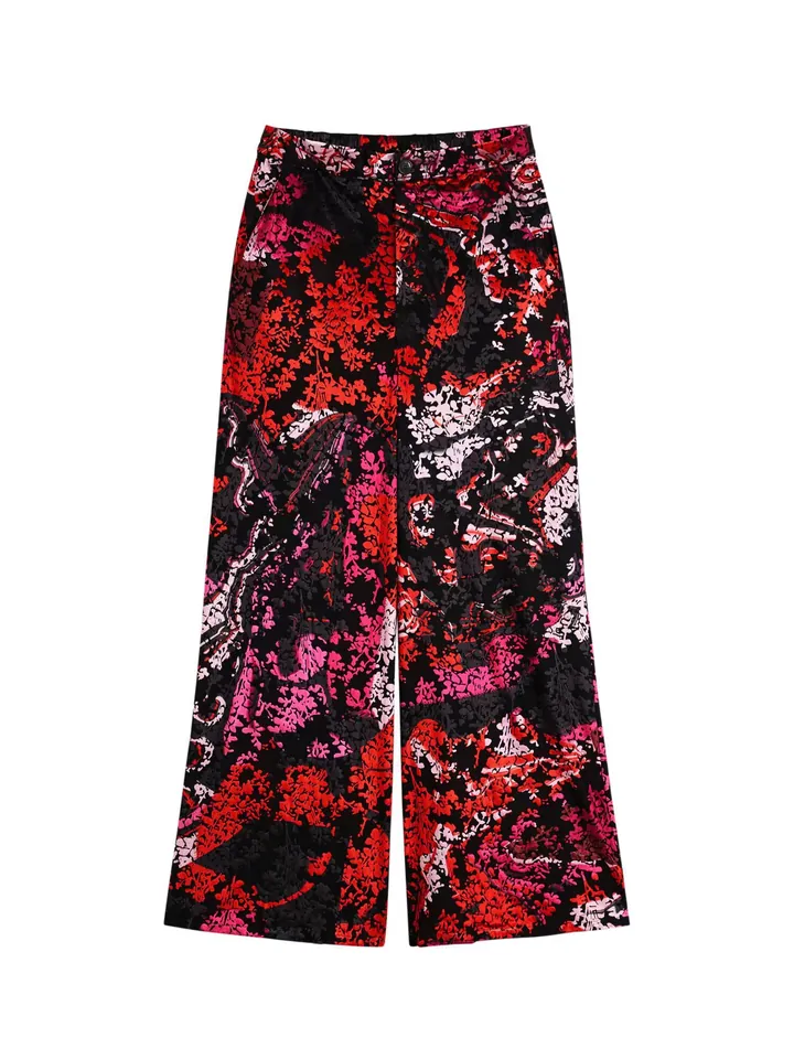 Desigual Pantalón  rosa / rojo / negro / blanco