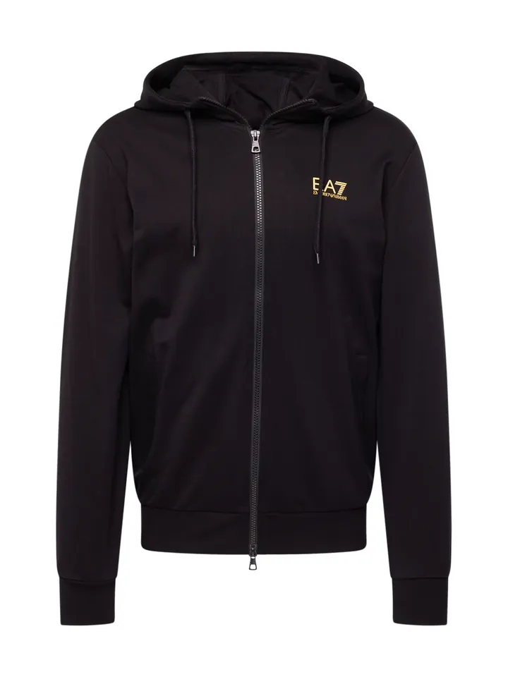 EA7 Emporio Armani Sudadera con cremallera oro / negro
