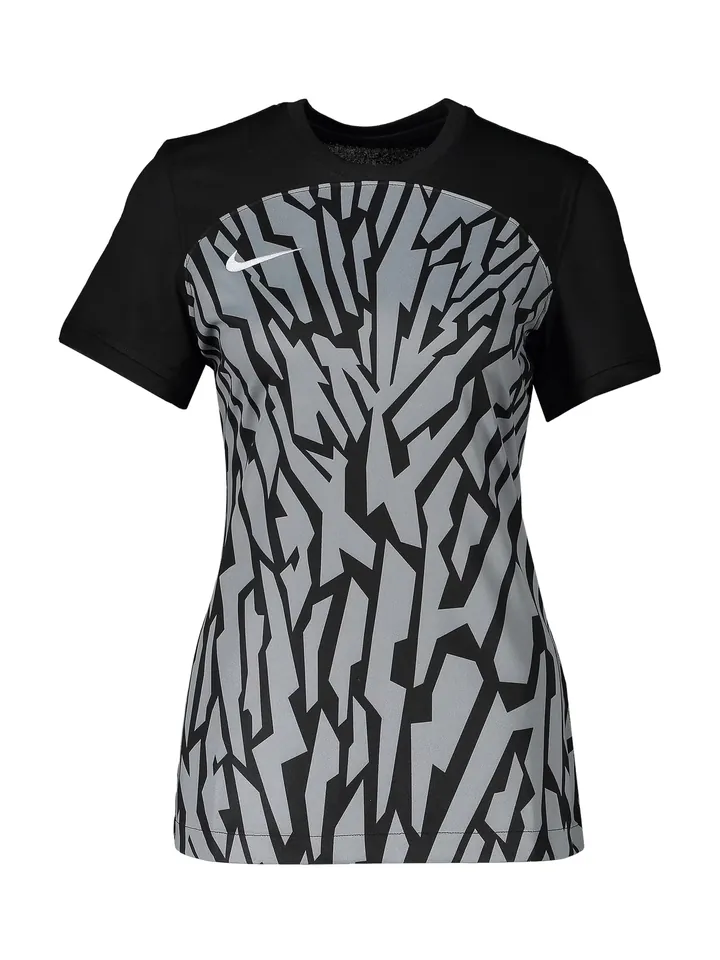 NIKE Camiseta funcional gris claro / negro / blanco