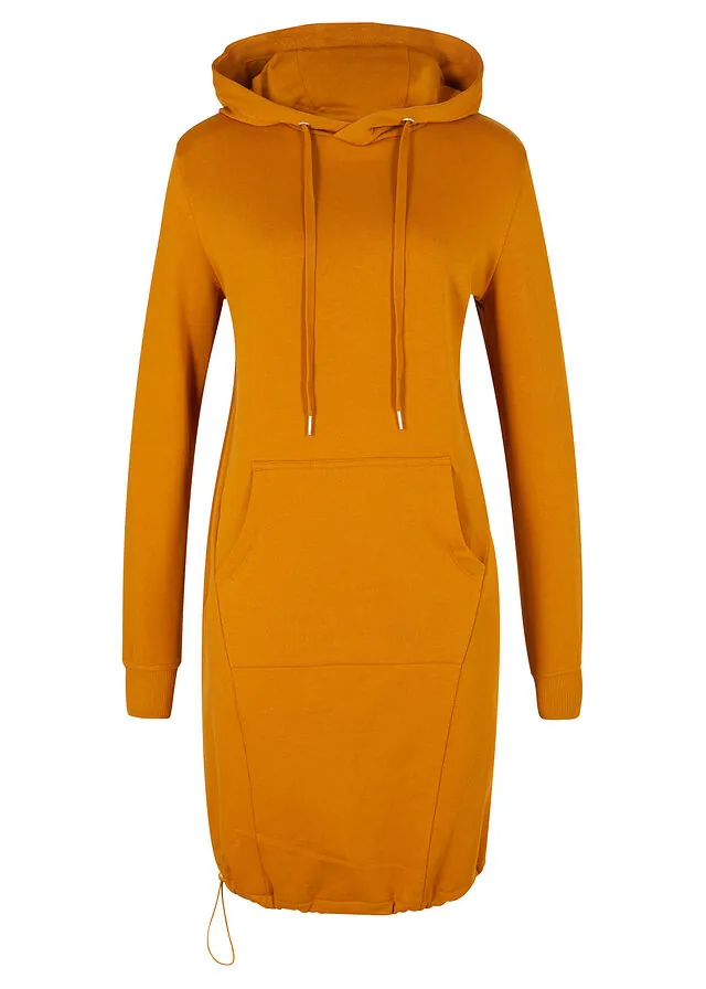 Vestido tipo sudadera de mezcla de algodón