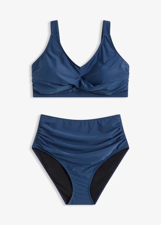 Bikini con ligero efecto moldeador y aspecto cruzado (2 piezas)