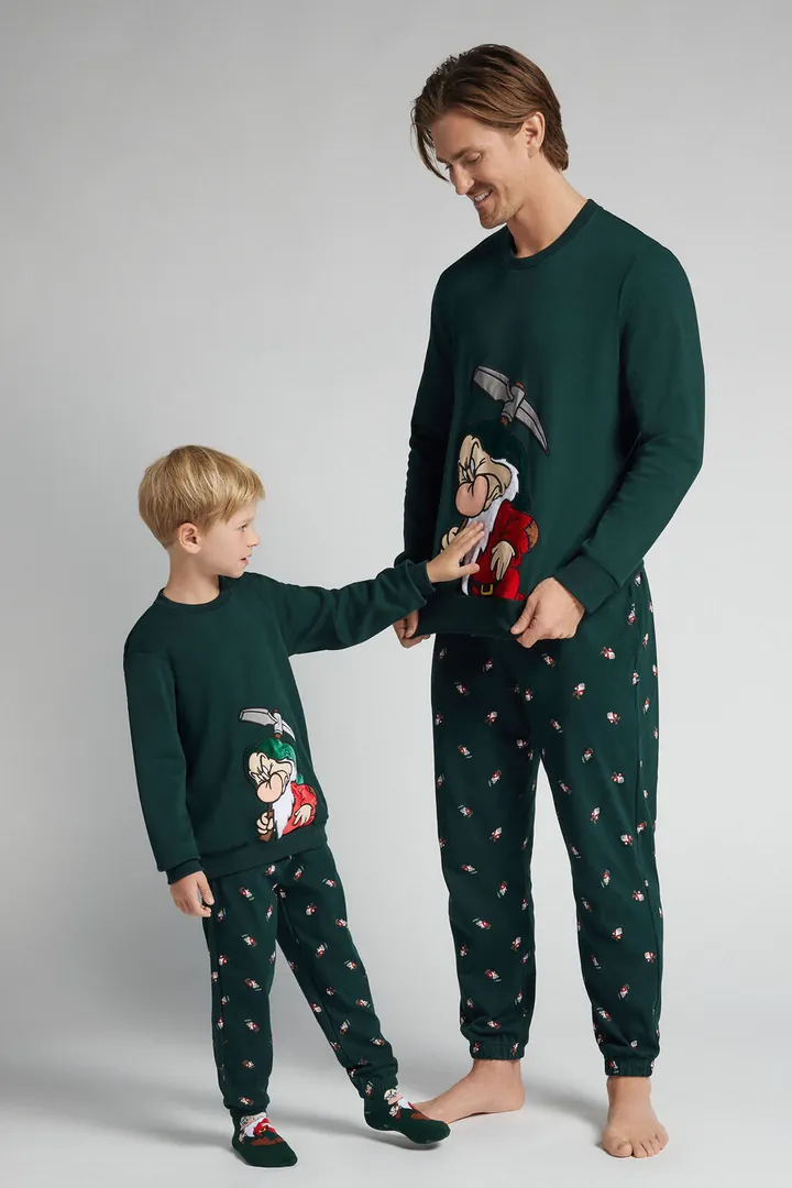 Intimissimi Pijama enanito gruñón para hombre en algodón Hombre Verde Tamaño L