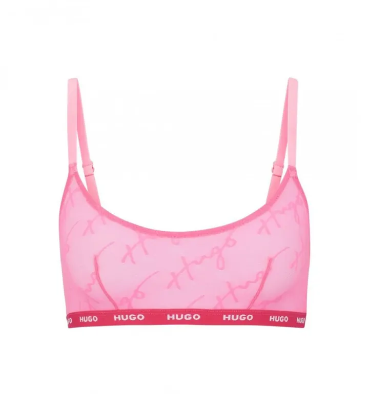 HUGO para mujer. 50492452 Sujetador Bralette Encaje Rosa (XS), Homewear, Poliamida