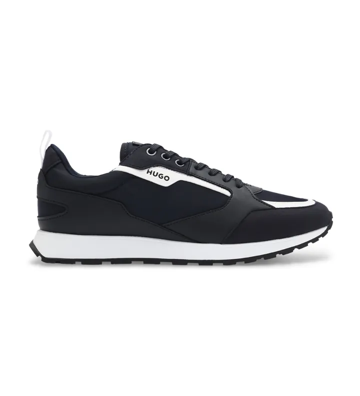 HUGO para hombre. 50536568 Zapatillas Icelin marino (39), Plano, Cordones, Casual