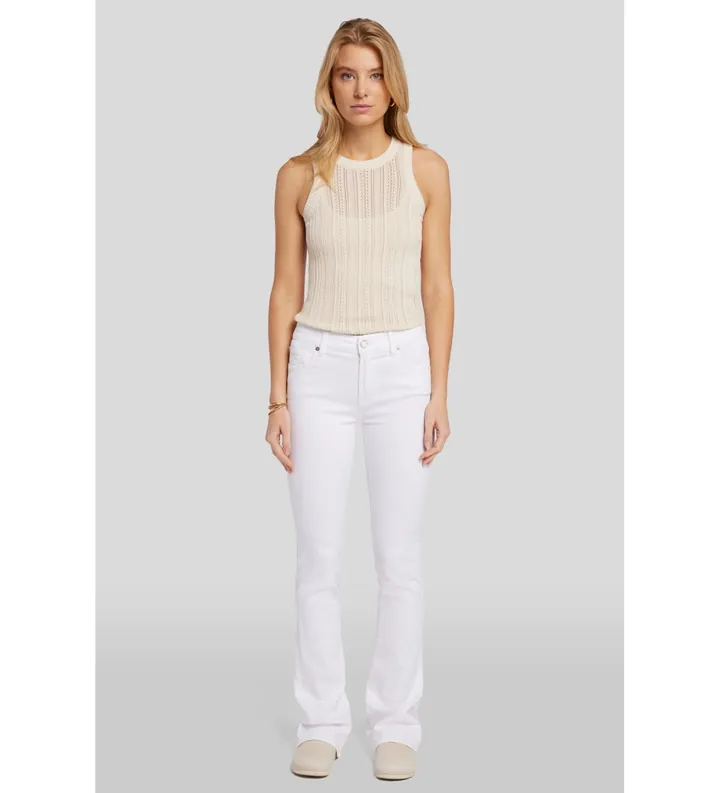 7 For All Mankind para mujer. JSWBC130CWF00 Jeans Bootcut blanco (30), Casual, Algodón