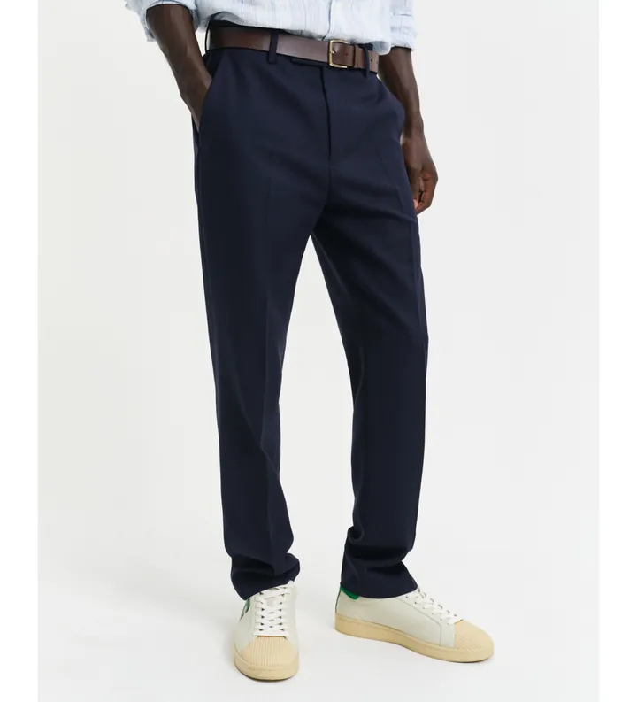 Gant para hombre. 1505338 Pantalón Club Slim Fit marino (52), Casual, Fiesta, Clásico, Poliéster