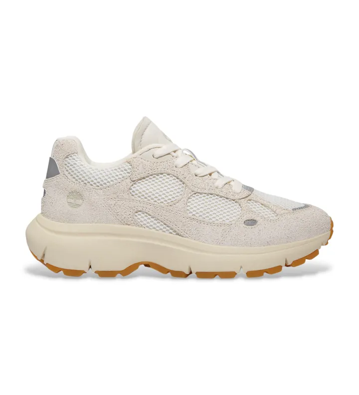 Timberland para mujer. TB0A43R8EW21 Zapatillas Hazel Lane de piel beige (36 W), Plano, Cordones, Casual, Deportivo, Outdoor