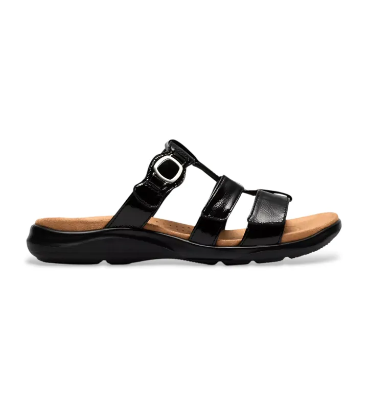 Clarks para mujer. 26185965 Zapatos de piel Kitly Pearl blanco charol negro (36), Plano, Ninguno, Casual
