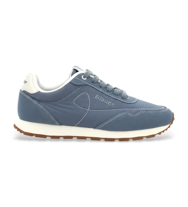 Blauer para mujer. S6SWINK01 Zapatillas Wink 01 azul (36), Piel, Plano, Cordones, Casual