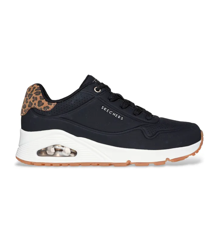 Skechers para mujer. 177093 Zapatillas Uno Jungle Nite negro (36), Plano, Cordones, Casual