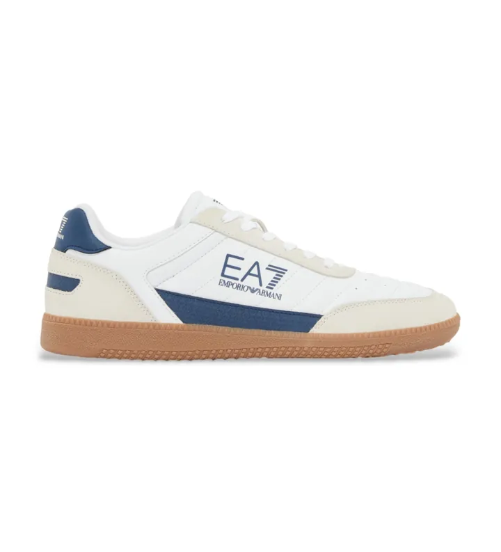 EA7 unisex. 7X000406_AF19827 Zapatillas De Piel Heritage Blanco (35 1/3), Plano, 1 a 3cm, Cordones, Casual, Deportivo