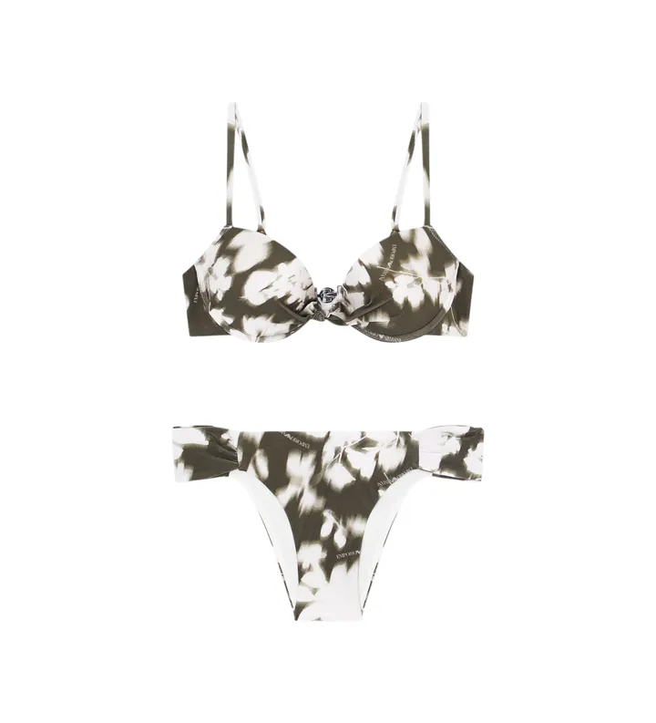 Emporio Armani para mujer. EW003394_AF20248 Bikini Shiny Lycra verde (L), Beachwear, Poliamida
