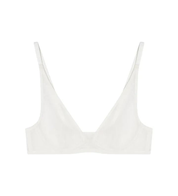 Emporio Armani para mujer. EW002718_AF19030 Sujetador Malla blanco (100B), Homewear, Poliamida