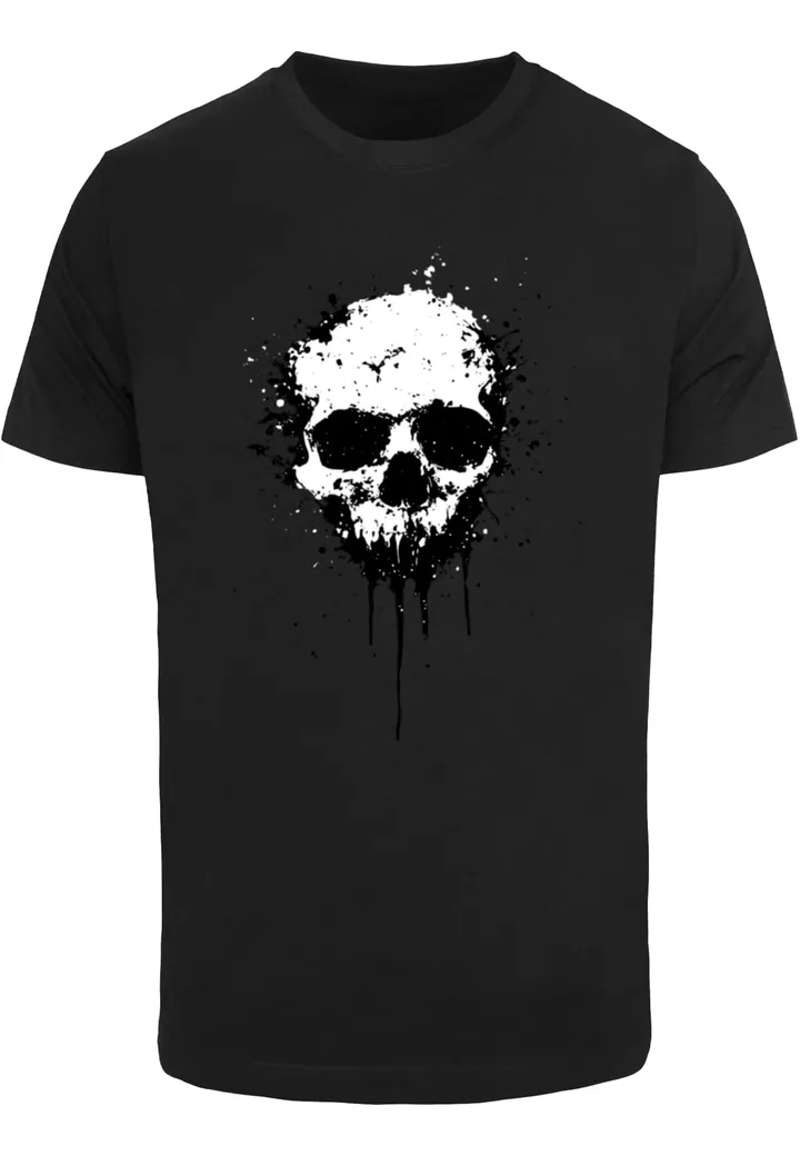 Mister Tee Camiseta 'Artsy Skull'  negro / blanco