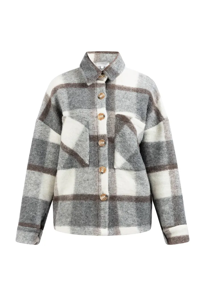 DreiMaster Klassik Chaqueta de entretiempo  grafito / gris claro / offwhite