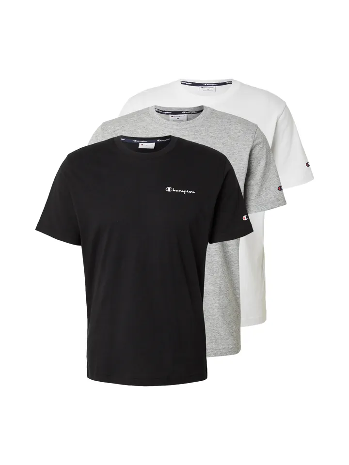 Champion Camiseta funcional gris moteado / negro / blanco