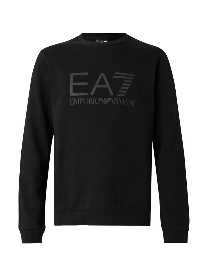 EA7 Emporio Armani Sudadera gris / negro