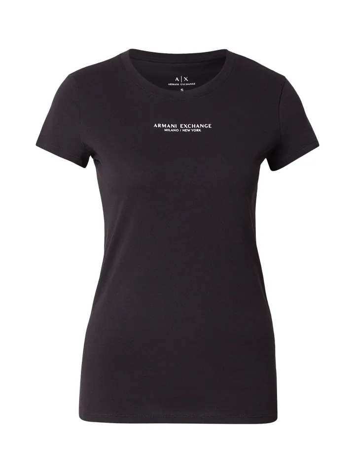 ARMANI EXCHANGE Camiseta negro / blanco