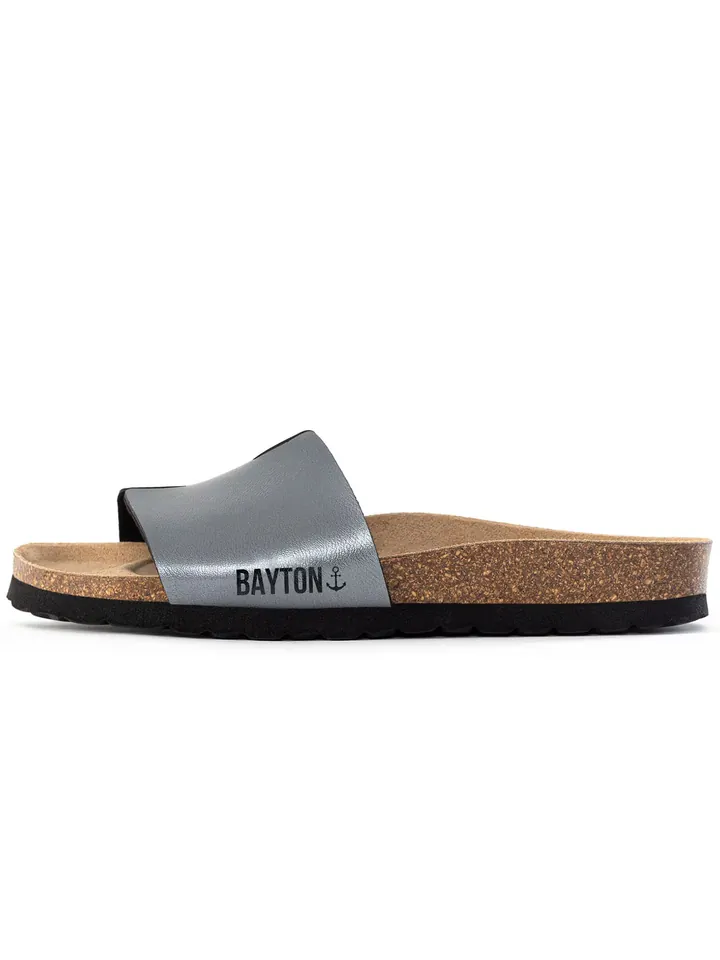 Bayton Zapatos abiertos 'Djilian' marrón / negro / plata