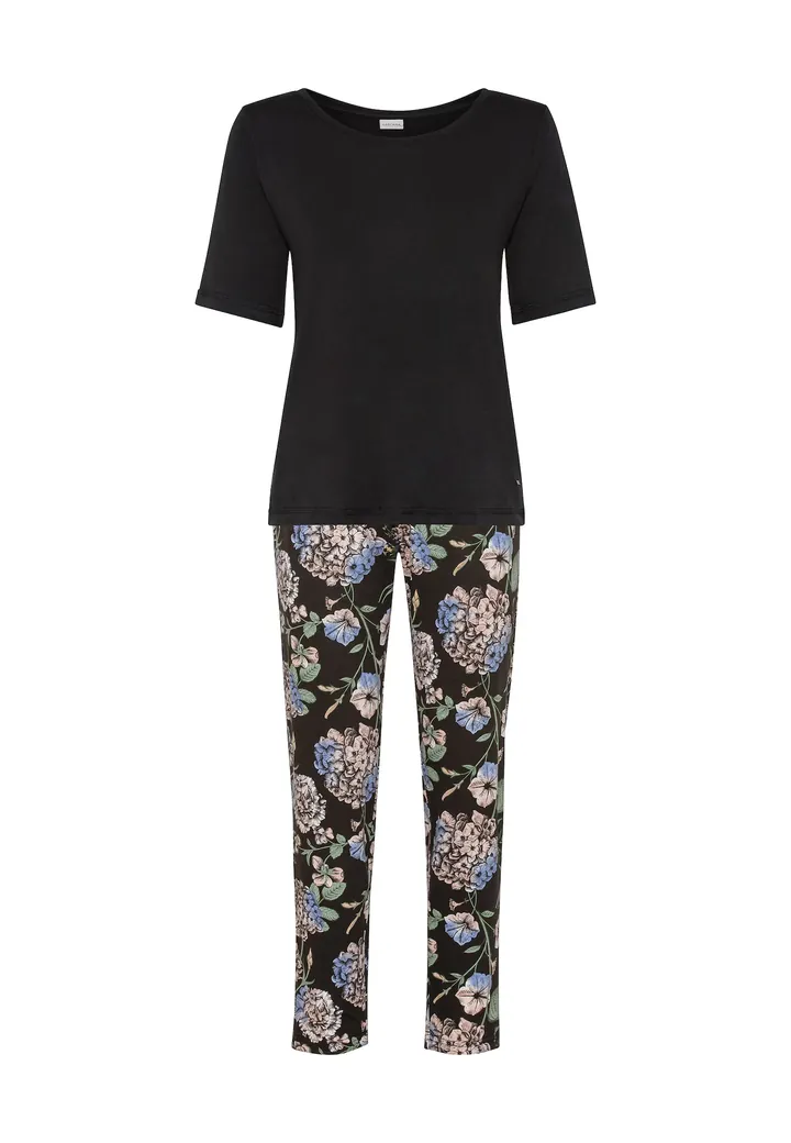 LASCANA Pijama  azul claro / verde claro / rosa / negro