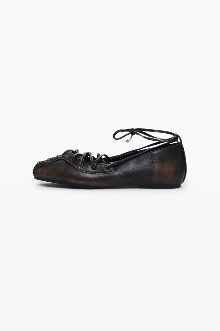 Desigual, ZAPATILLA PLANA NEGRA, Mujer, Poliuretano, Negro, 36