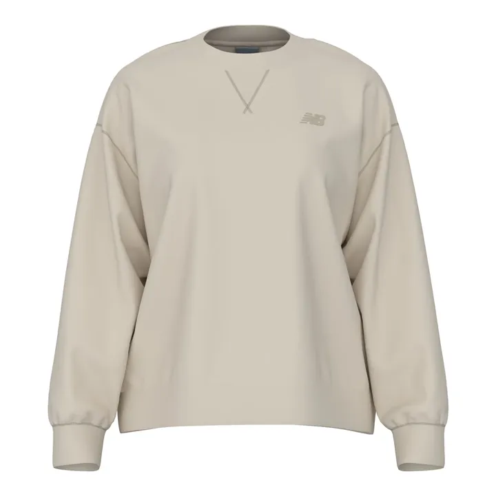 new balance Sudadera 'Athletics French Terry Crew' beige oscuro