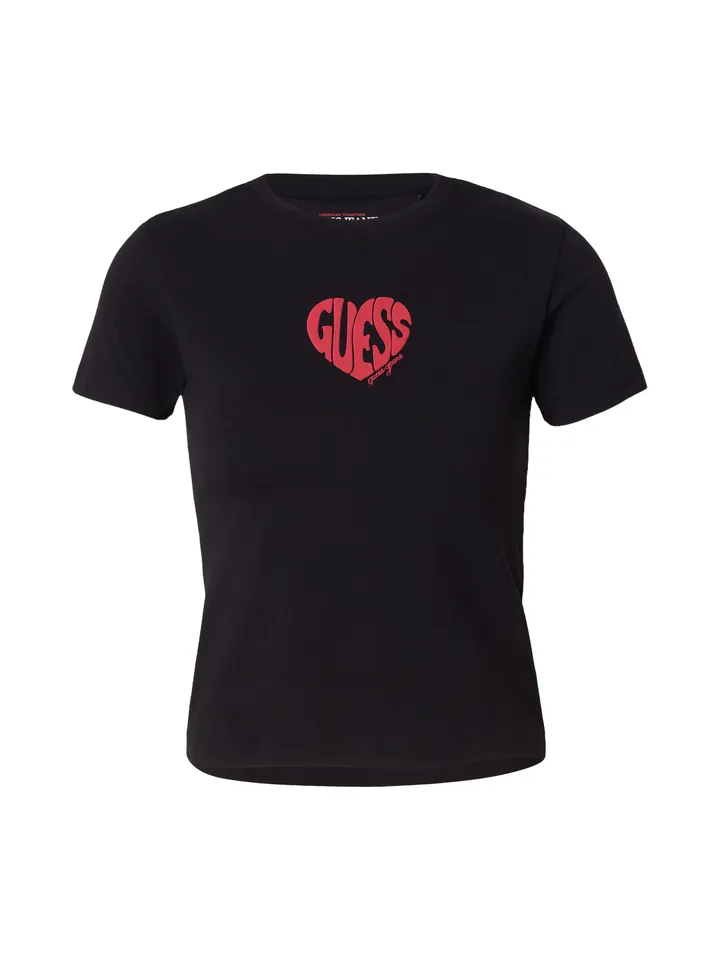 GUESS JEANS Camiseta rojo / negro