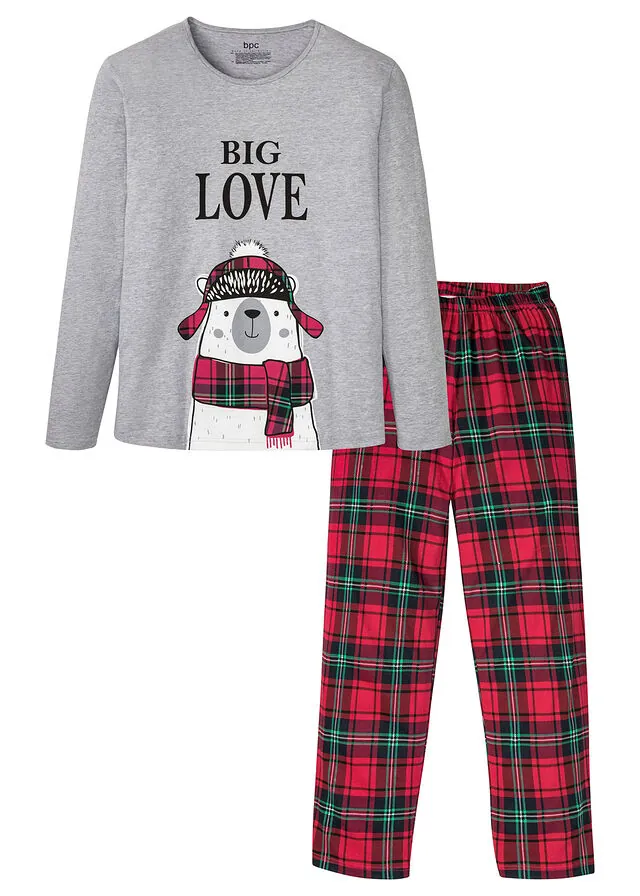 Pijama de algodón orgánico con mangas largas