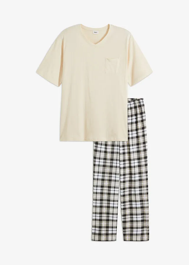 Pijama de algodón orgánico con mangas cortas