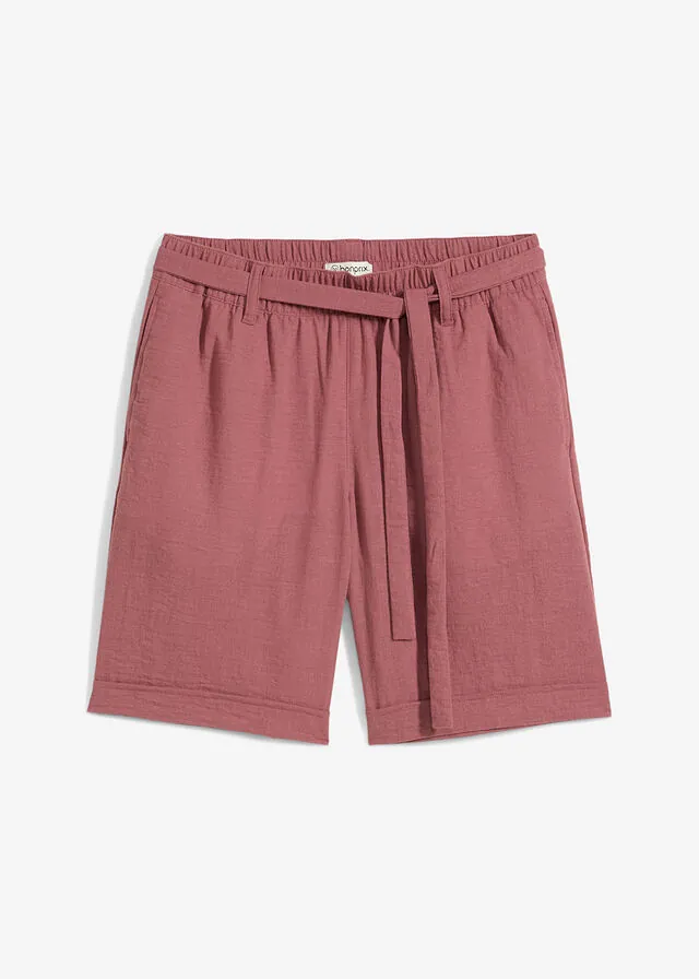 Bermudas con aspecto de lino