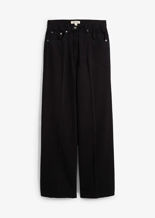 Pantalón de sarga de algodón puro con pinzas
