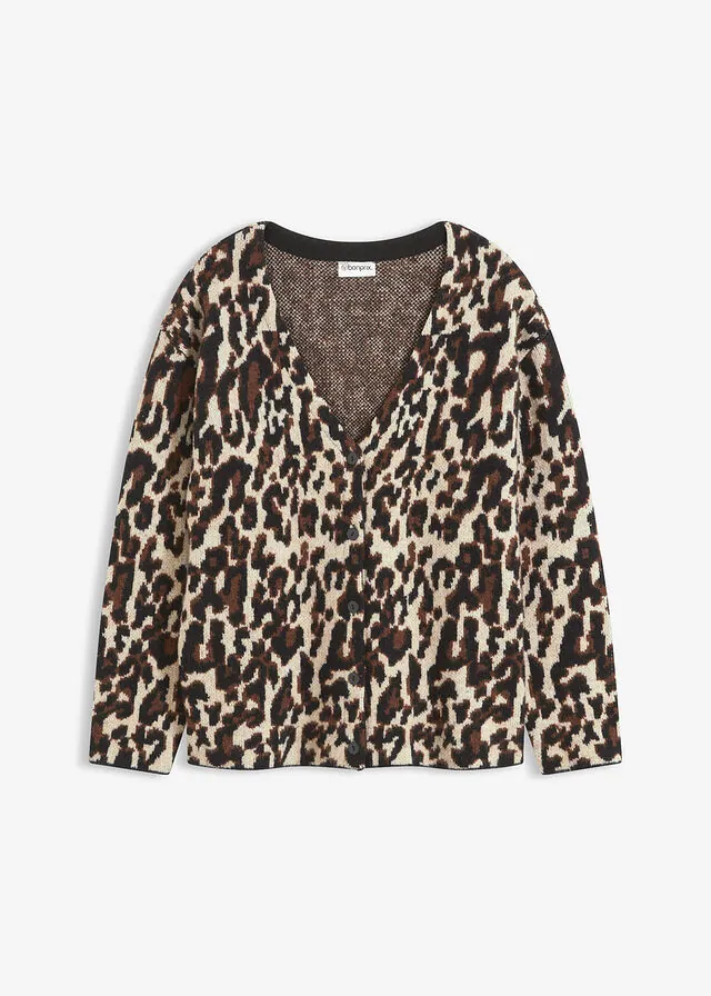 Chaqueta de punto jacquard