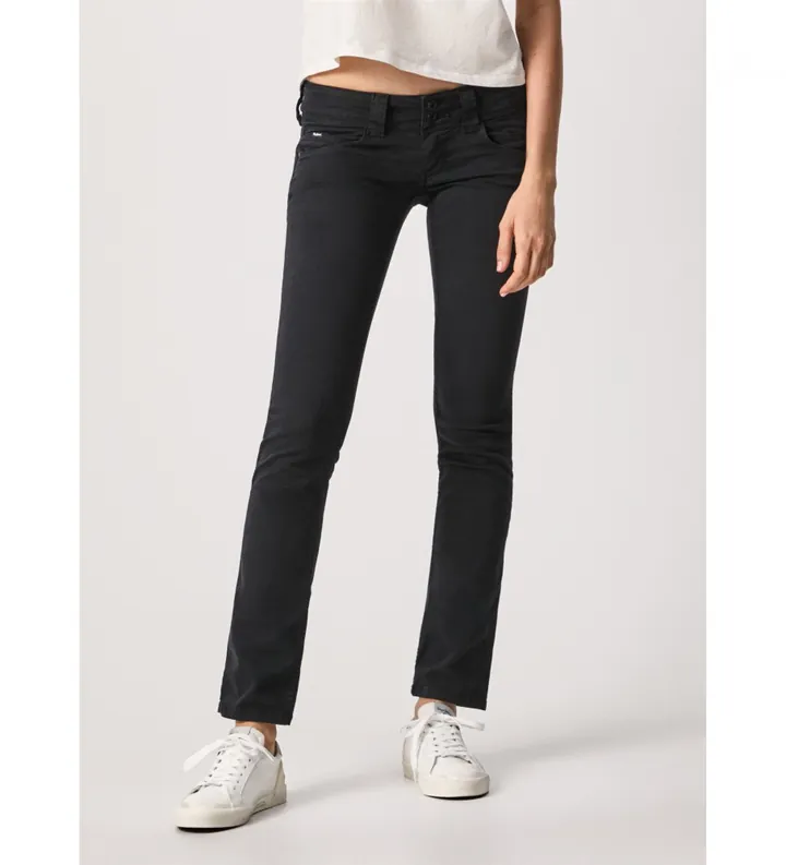 Pepe Jeans para mujer. PL211523T41 Jeans Venus negro (25/34), Casual, Algodón